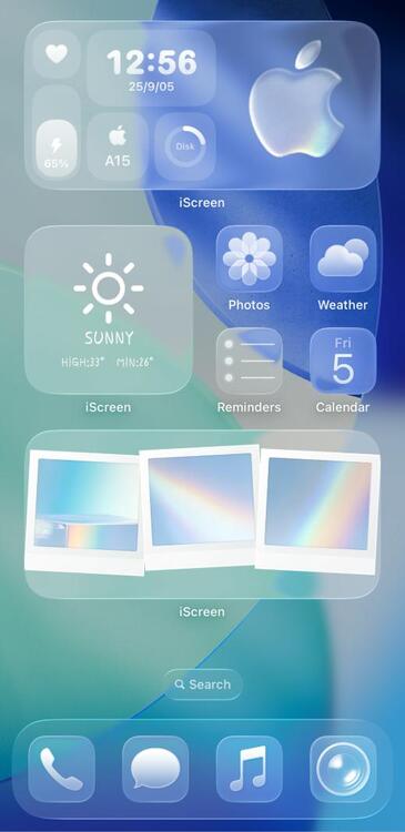Tema iOS26 Liquid Glass