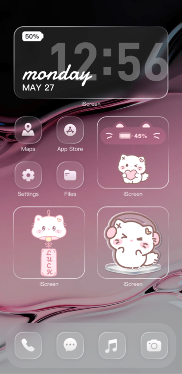 Home Screen Gallery Black-Pink Desk Mimi