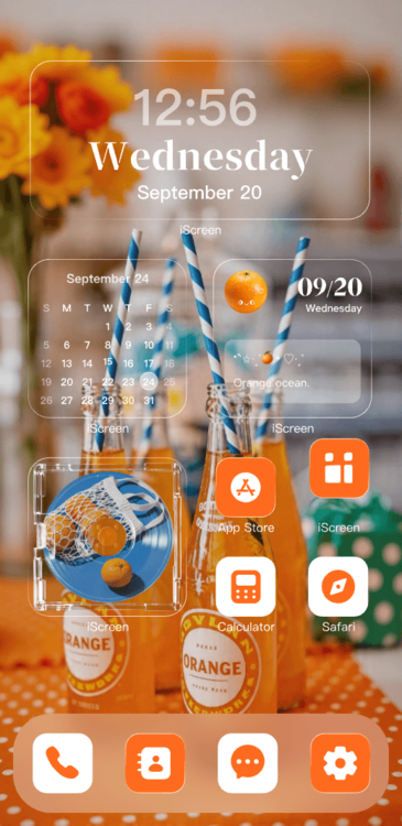 Home Screen Gallery Orange ocean