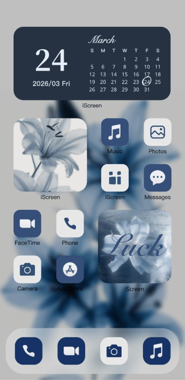 Home Screen Gallery Blues Translucency