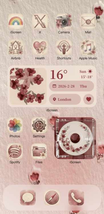 Home Screen Gallery Crimson Flowers