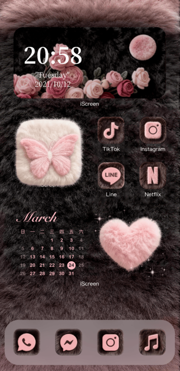 Home Screen Gallery Pink Ink Plush