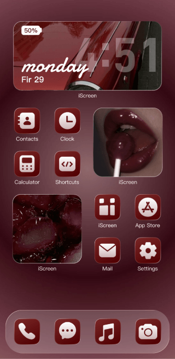 Home Screen Gallery Burgundy Luxury