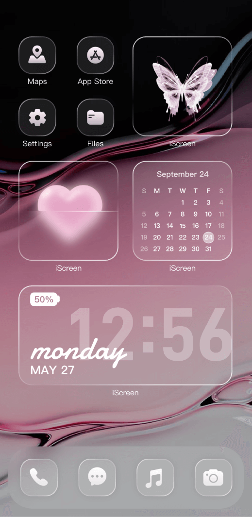 Theme Black-Pink Liquid