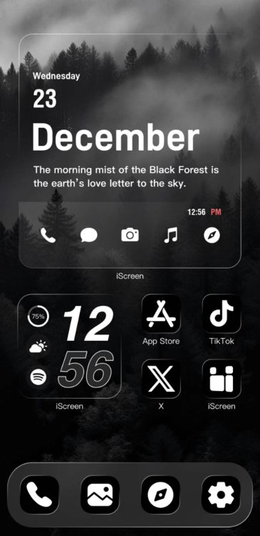 Tema Misty Black Forest