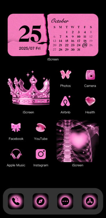 Tema Black&Pink Fusion