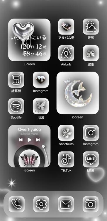 テーマクリスタル蝶