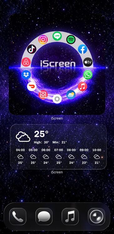 Home Screen Gallery Purple Night Starry Sky