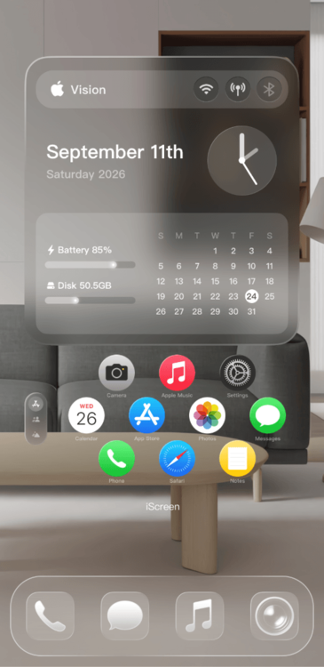Home Screen Gallery VisionOS