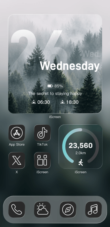Home Screen Gallery Hidden Woods in Mist