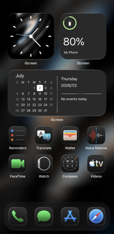 Home Screen Gallery Cool Black Liquid
