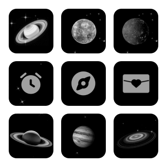 アイコン宇宙をさまよう