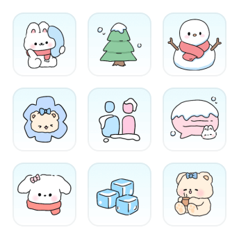 圖標冬日雪地