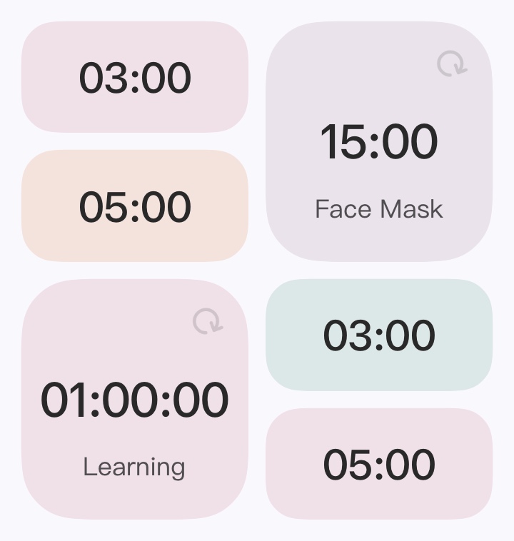 Widget Multiple Timers