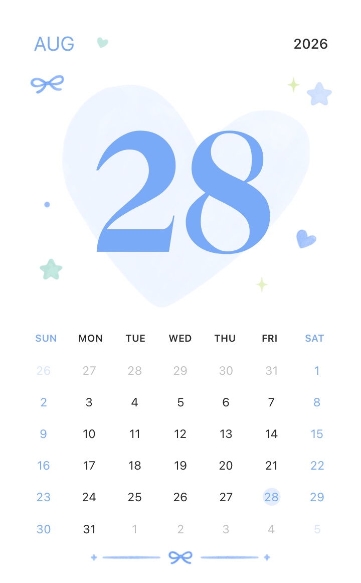 iOS 27 日历 widget for iPhone