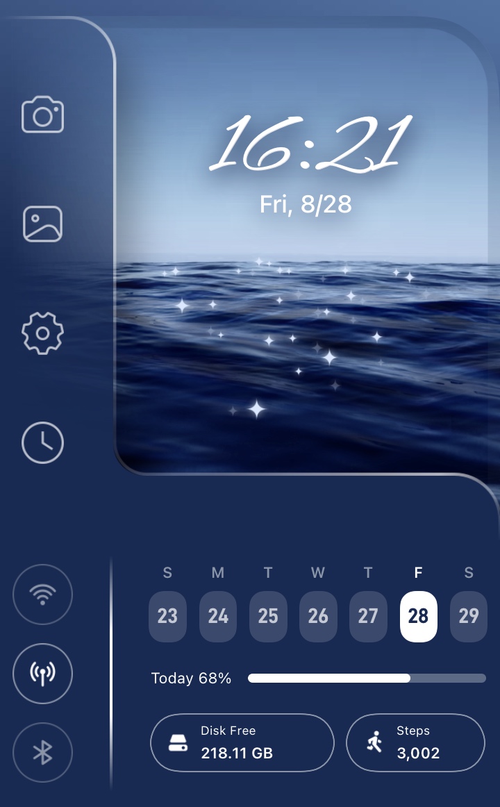 iOS 27 Glinting Sea widget for iPhone