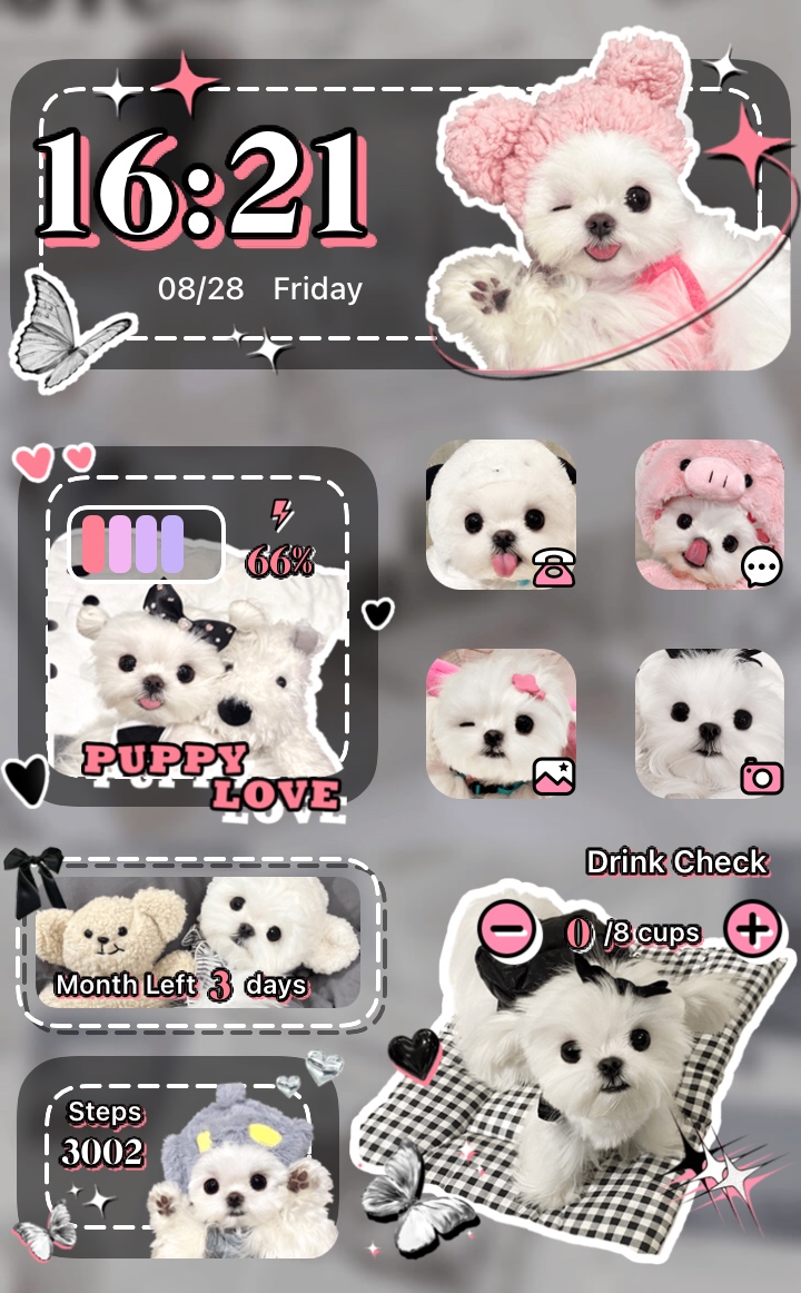 iOS 27 Sweet-Cool Dog widget for iPhone