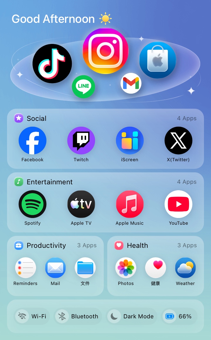 iOS 27 Quick Launch Folder widget for iPhone