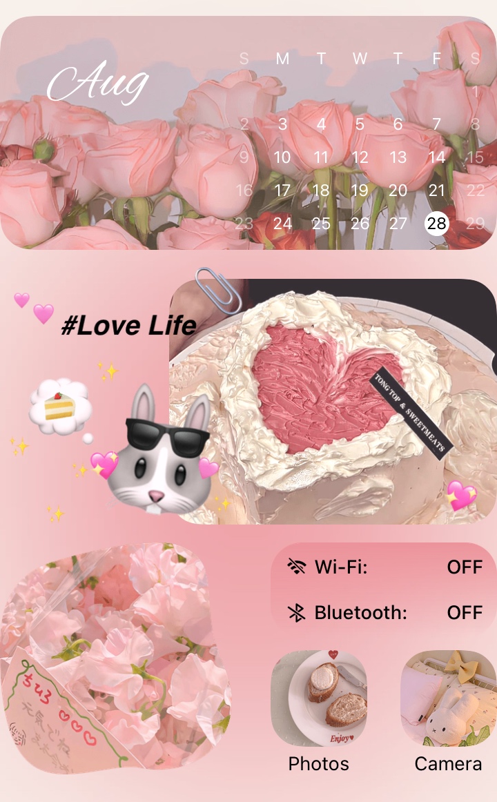 iOS 27 Pink Ins widget for iPhone