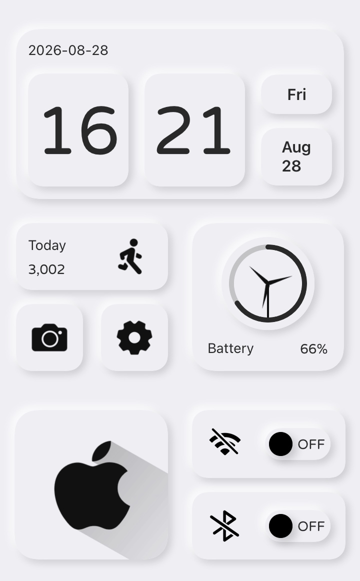 iOS 27 Minimalism Soft widget for iPhone