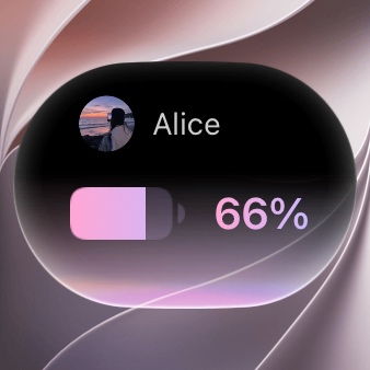 Widget Liquid Glass Dynamic Panel