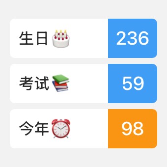 Widget 简约倒计时列表