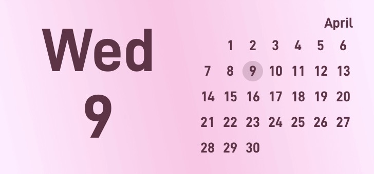 Widget Calendar