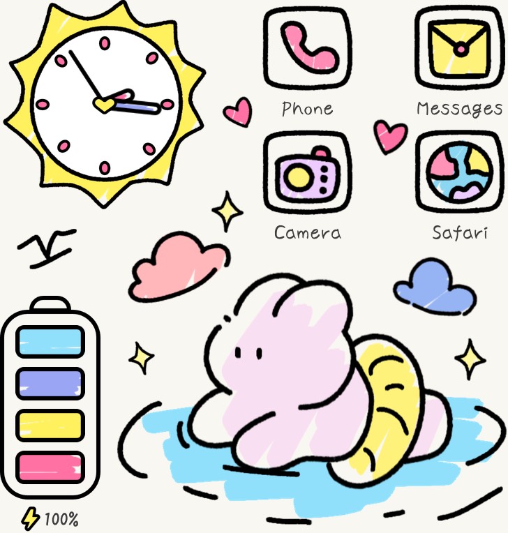 Widget 落書きウサギ