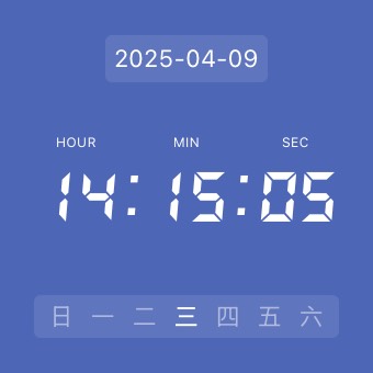 Widget 數字時鐘