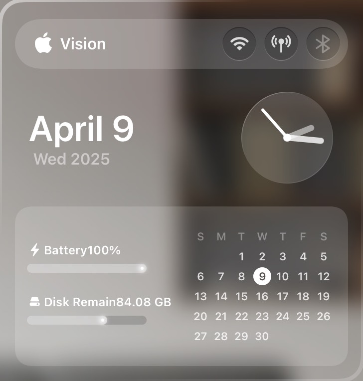 Widget VisionOS