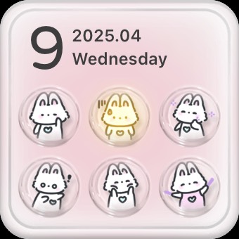 Widget 发光泡泡日历