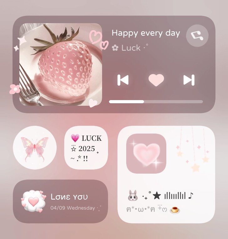 Widget Control panel