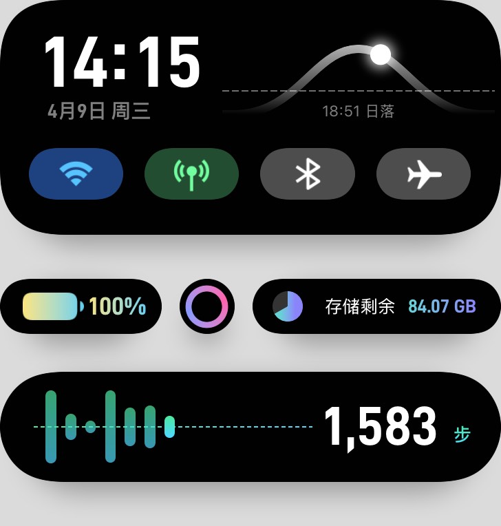 Widget 灵动面板