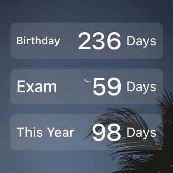 Widget Countdown list